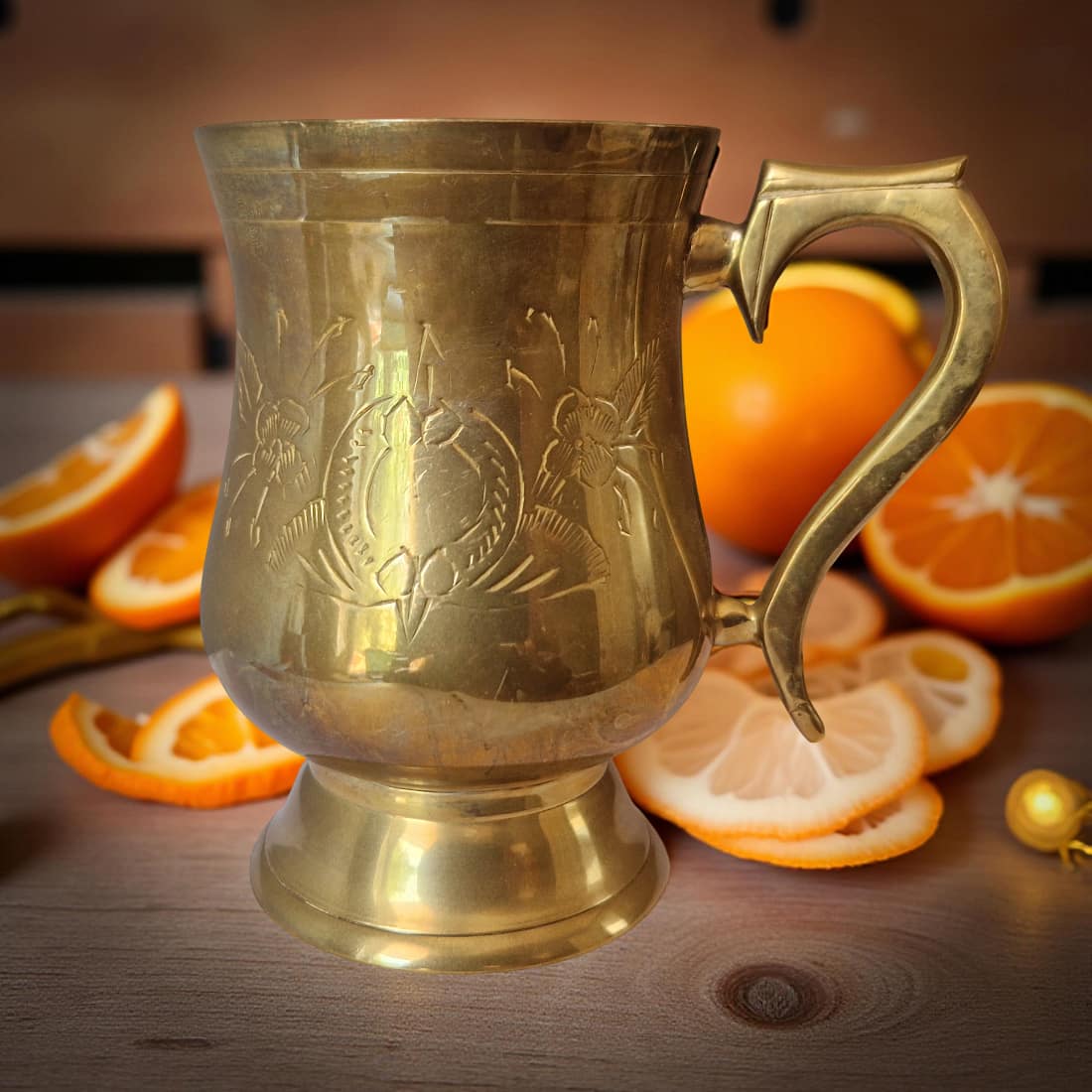 Repurposed Bronze Goblet Candle-1